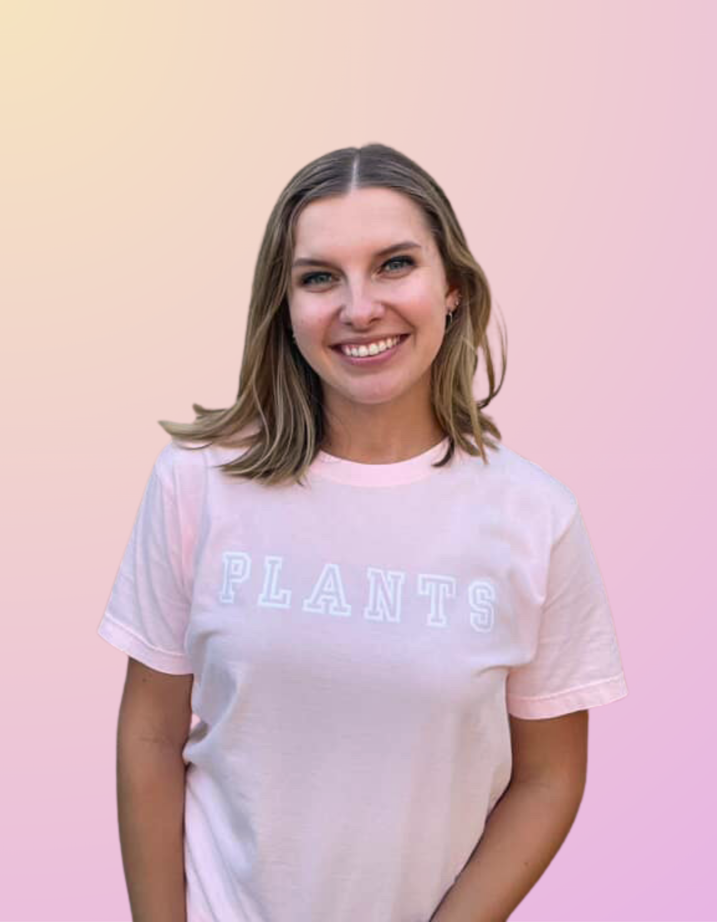 Puffy "PLANTS" Baby Pink Tee