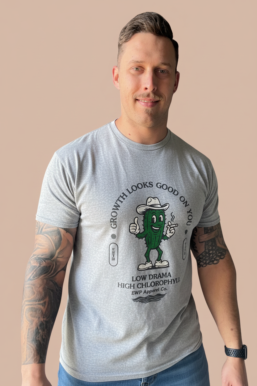 "Growth Looks Good" Mineral-Wash Tee