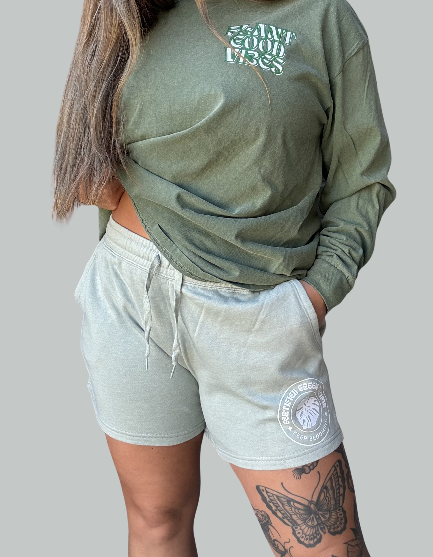 "Certified Green Thumb" Fleece Shorts