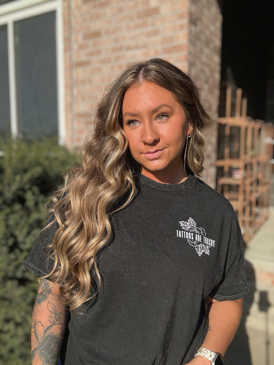 "Tattoos Are Trashy" Mineral Wash Tee