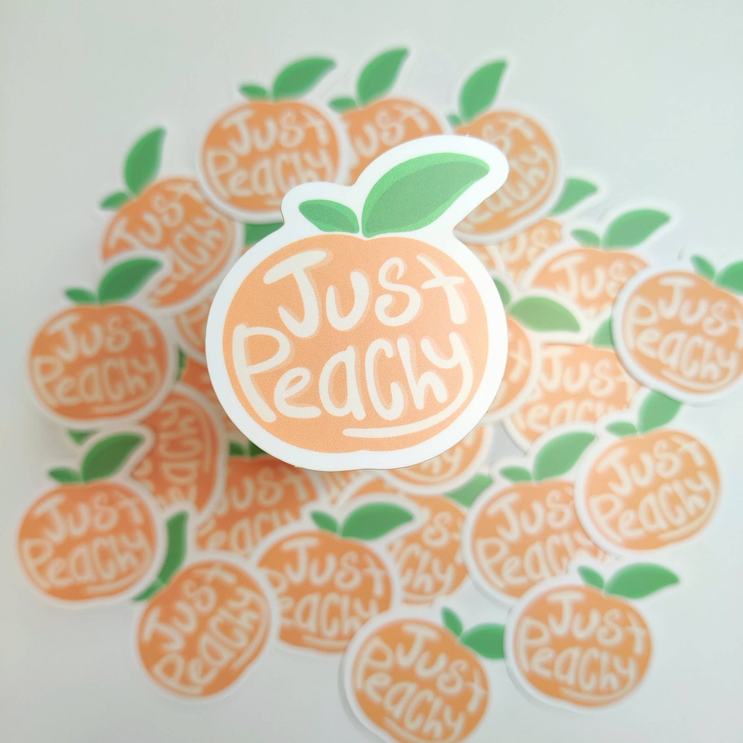 Just Peachy Vinyl Sticker