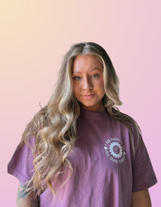 "I Am Worthy" Berry Tee