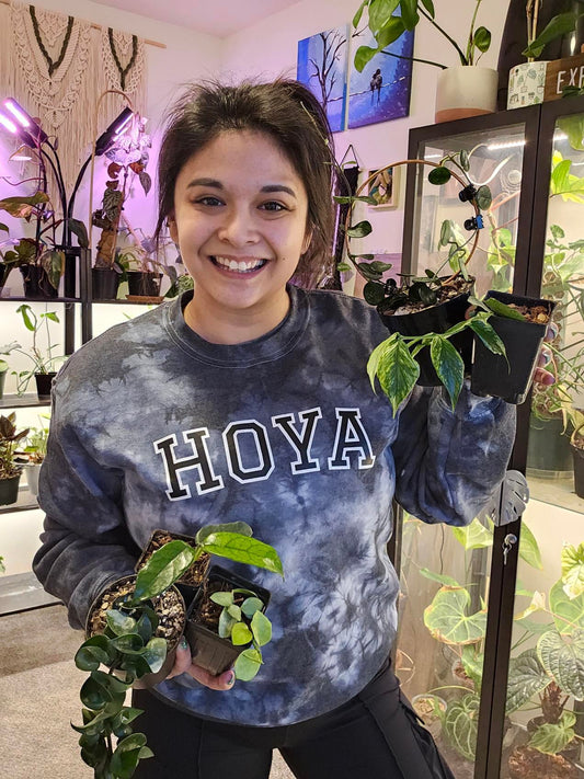 HOYA Black Crystal Tie Dye Crew