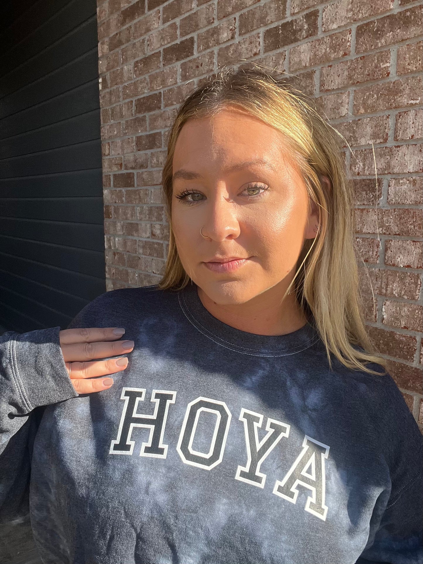 HOYA Black Crystal Tie Dye Crew