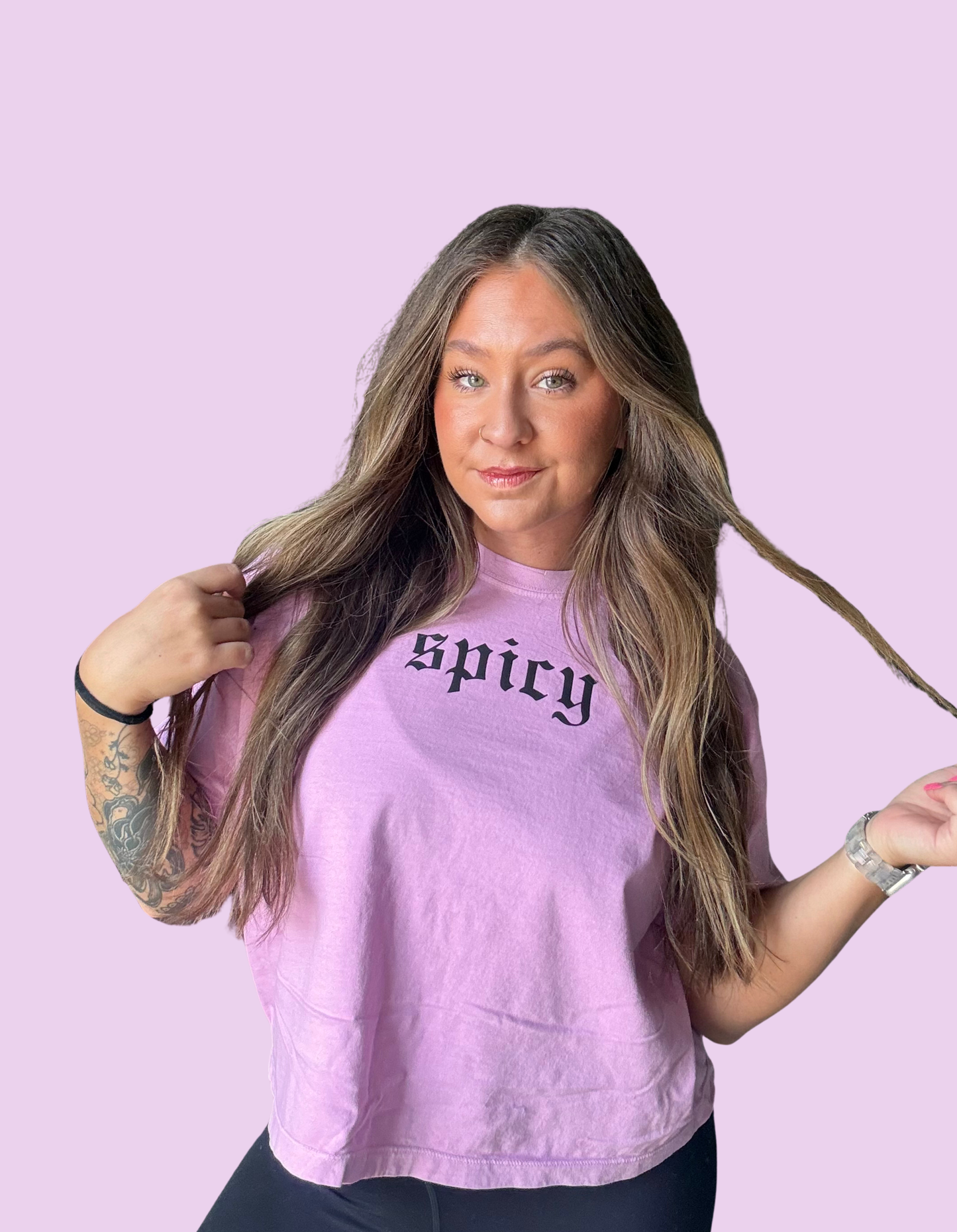 "Spicy" Rose Quartz Boxy Tee