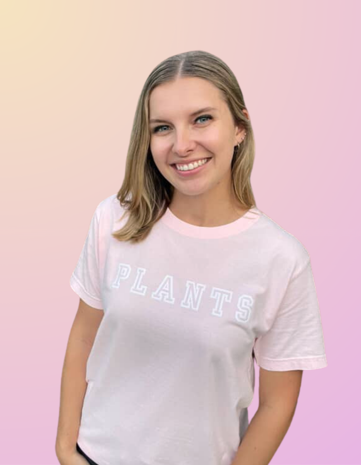 Puffy "PLANTS" Baby Pink Tee