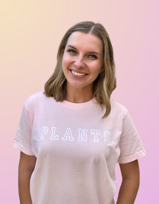 Puffy "PLANTS" Baby Pink Tee