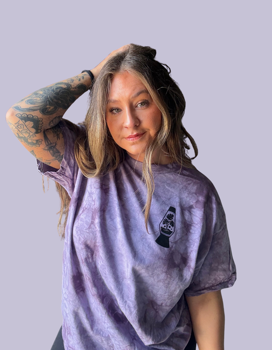 "Monstera Lava Lamp" Crystal Plum Tee