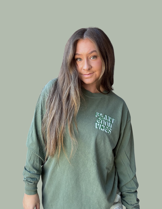 "Plant Good Vibes" Hemp Long Sleeve