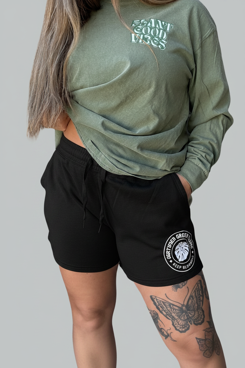 "Certified Green Thumb" Fleece Shorts