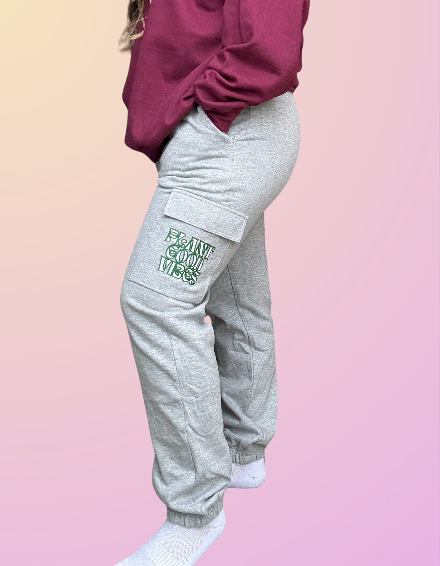 "Plant Good Vibes" Pocket Sweatpants