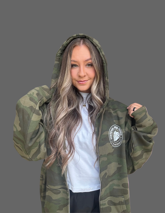 "Certified Green Thumb" Camo Full-Zip Hoodie