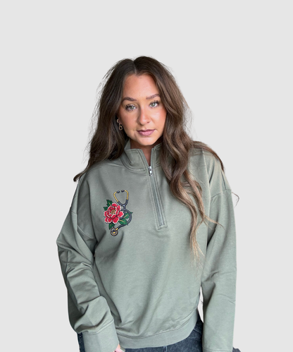 "Stethoscope" Women's Quarterzip