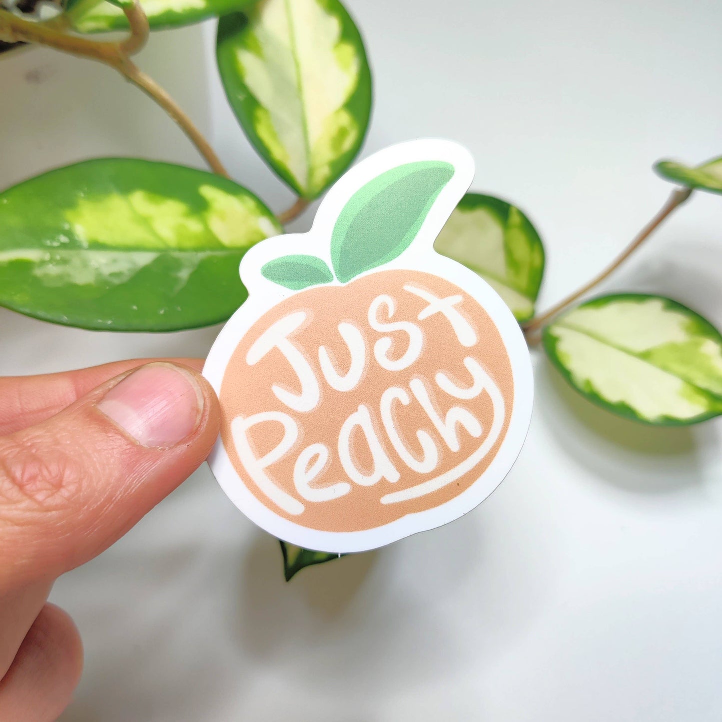 Just Peachy Vinyl Sticker